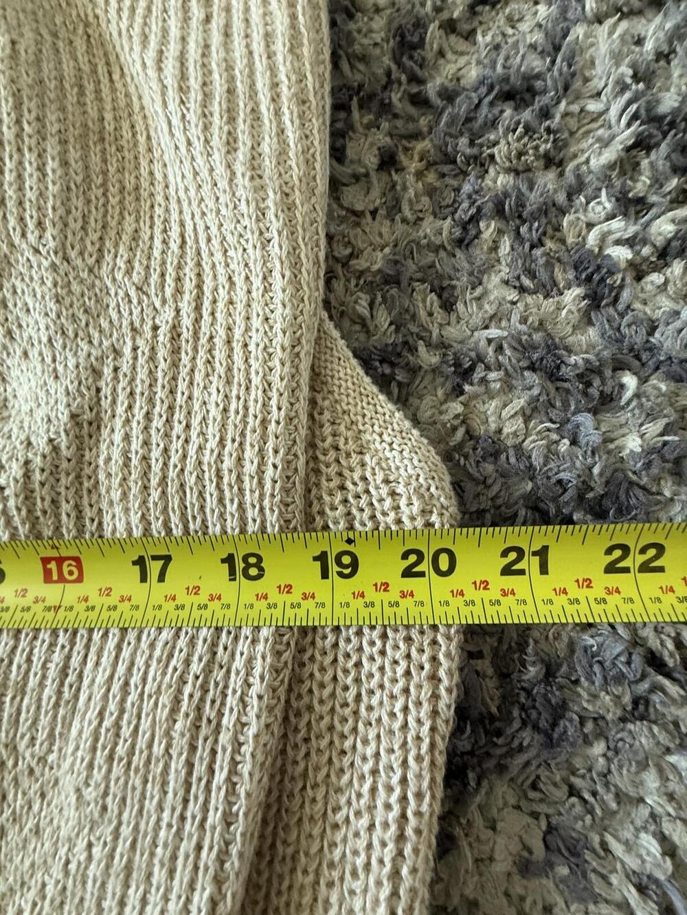 Eight Eight Eight Beige Knit Longline Vest Open Front Cardigan XL Boho - Picture 6 of 7